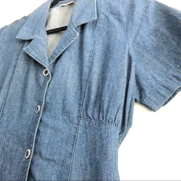 Donated Vintage Denim Maxi Dress - Picture 4 of 12